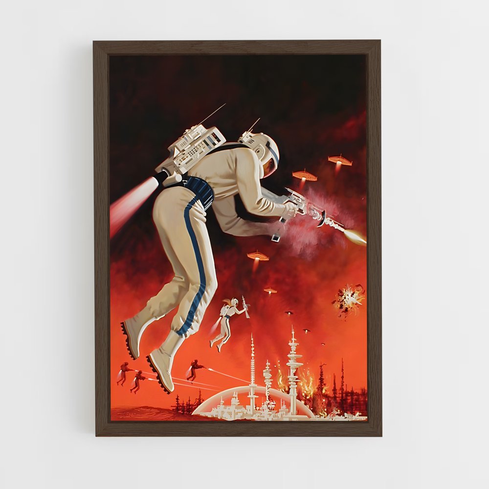 Poster L'Explorateur Stellaire – affiche Espace rétro (vue 5)